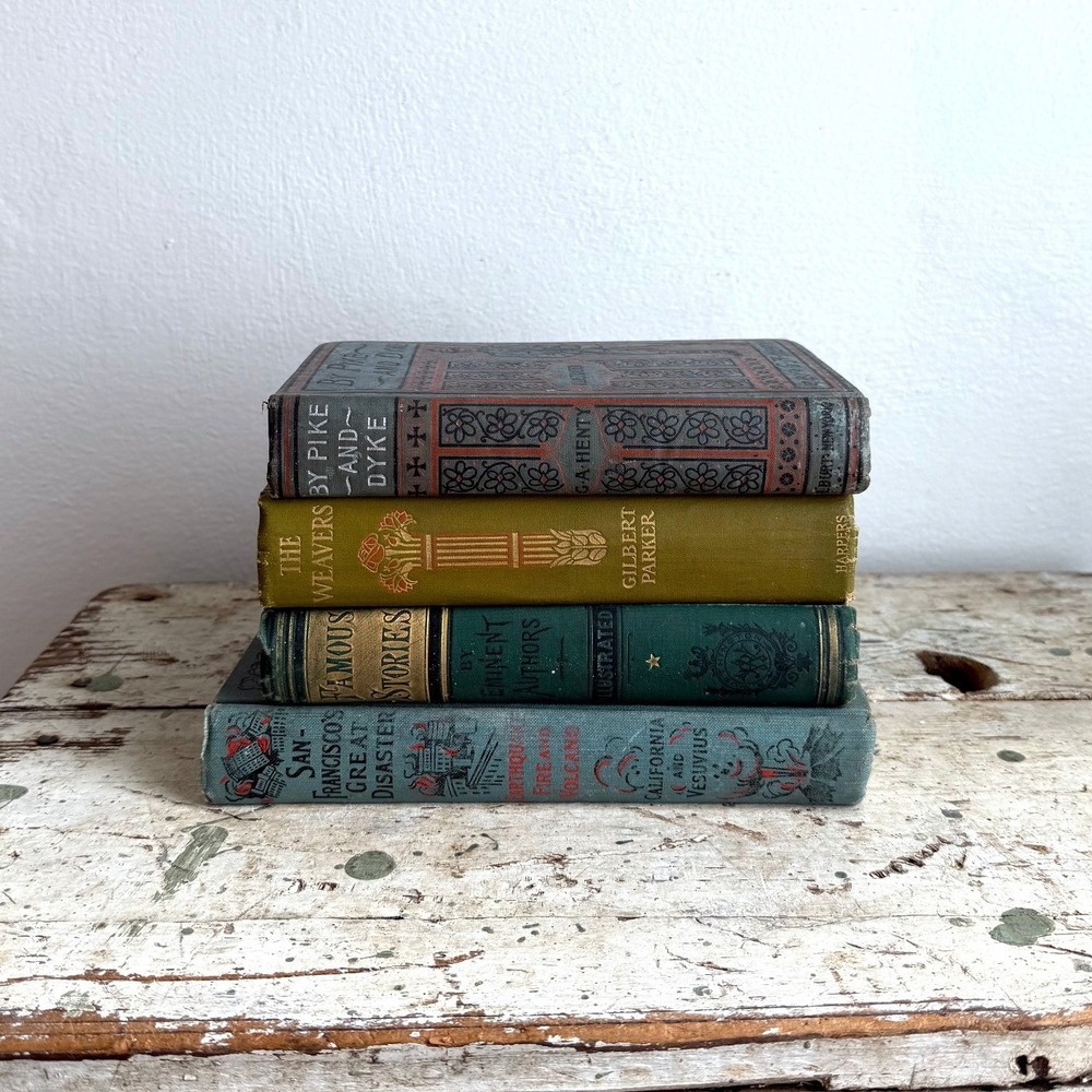 Antique Book Lot 1878-1907 Henty Parker Tyler Famous Stories Decorative Covers